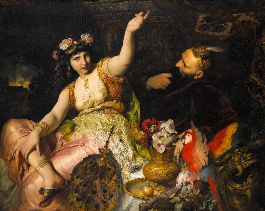 Ferdinand_Keller_-_Scheherazade_y_Schariar_(1880).jpg