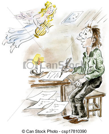 poeta-musa-dibujos_csp17810390.jpg